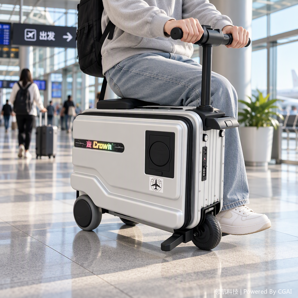 Maleta de viaje eléctrica de 20 pulgadas embarcable portador portador pull stick case con USB recargable dazzle light password travel case Item Picture