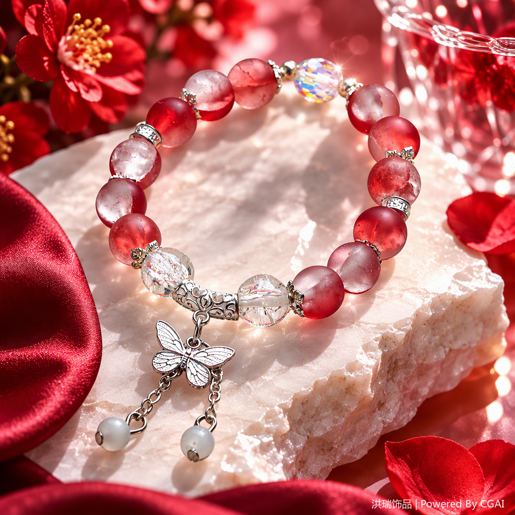 Pulsera de cadena de perlas rosa de moda para mujeres simple dulce estudiante mano decoración pareja pulsera regalo para las niñas Specification image