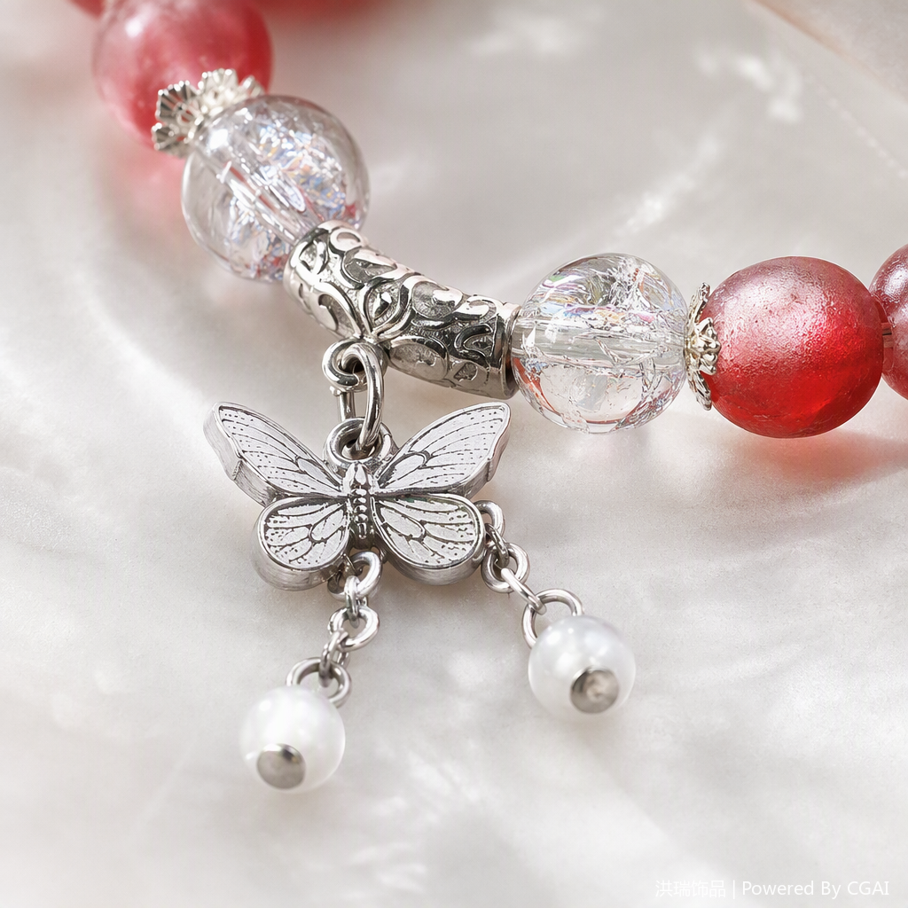 Pulsera de cadena de perlas rosa de moda para mujeres simple dulce estudiante mano decoración pareja pulsera regalo para las niñas Application Scenario