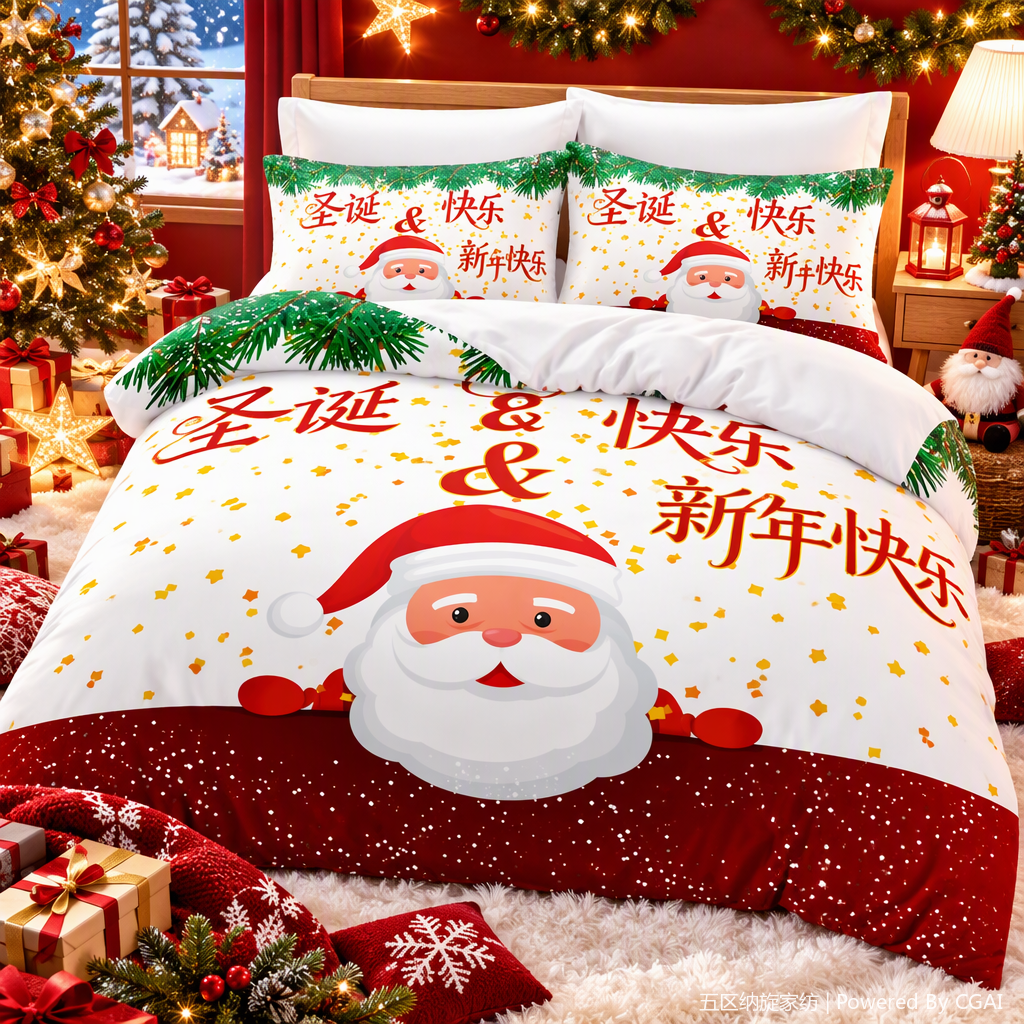 Warm and comfortable multi-piece home textile set, pure cotton bedding, four-piece set, bed sheet and quilt cover, bedding set, bedding Specification image