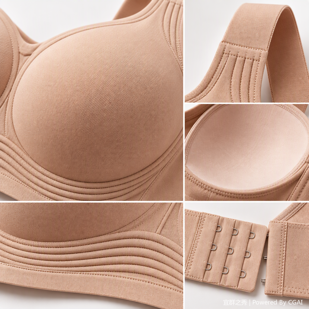 Comfortable and breathable toned bra models showcase soft and seamless underwear, a sexy and comfortable style that suits the group details Picture