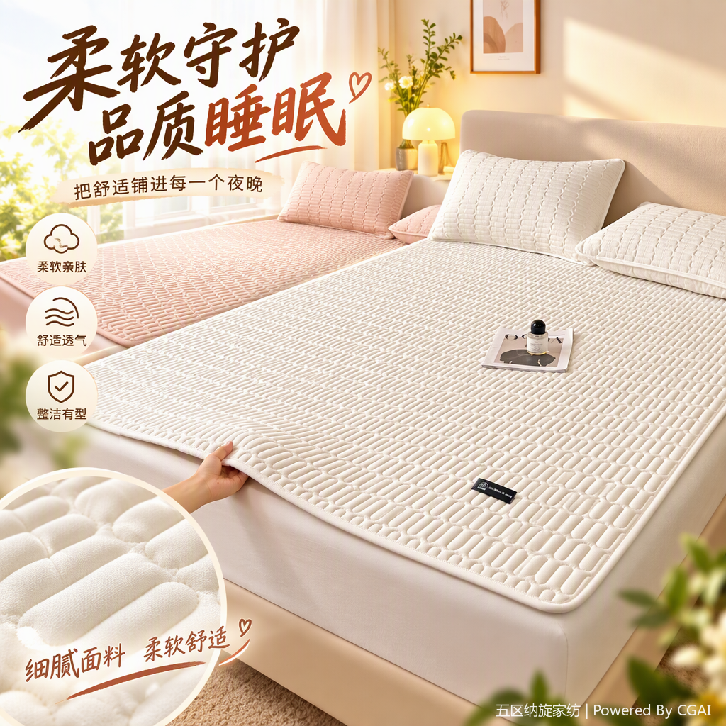 Cálido acolchado de tres piezas juego de textiles para el hogar ropa de cama suave y cómodo multicolor opcional Specification image