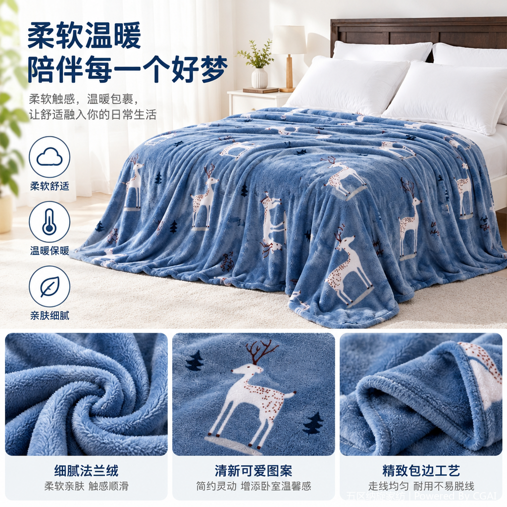 Soft, thick and warm wedding blankets, festive bedroom bed covers, home textile products