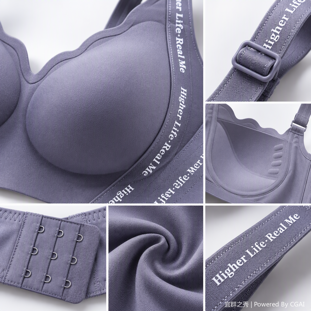 Seamless fit encaje borde conjunto de lencería dos modelos espectáculo cómodo sin aros traje de sujetador conveniente para el grupo show details Picture