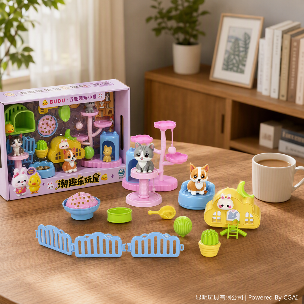 Trendy and Fun Playmates Stir Every moment - Children's pet-themed toy Set, Fun Interactive and educational early Childhood Toys Gift Box details Picture