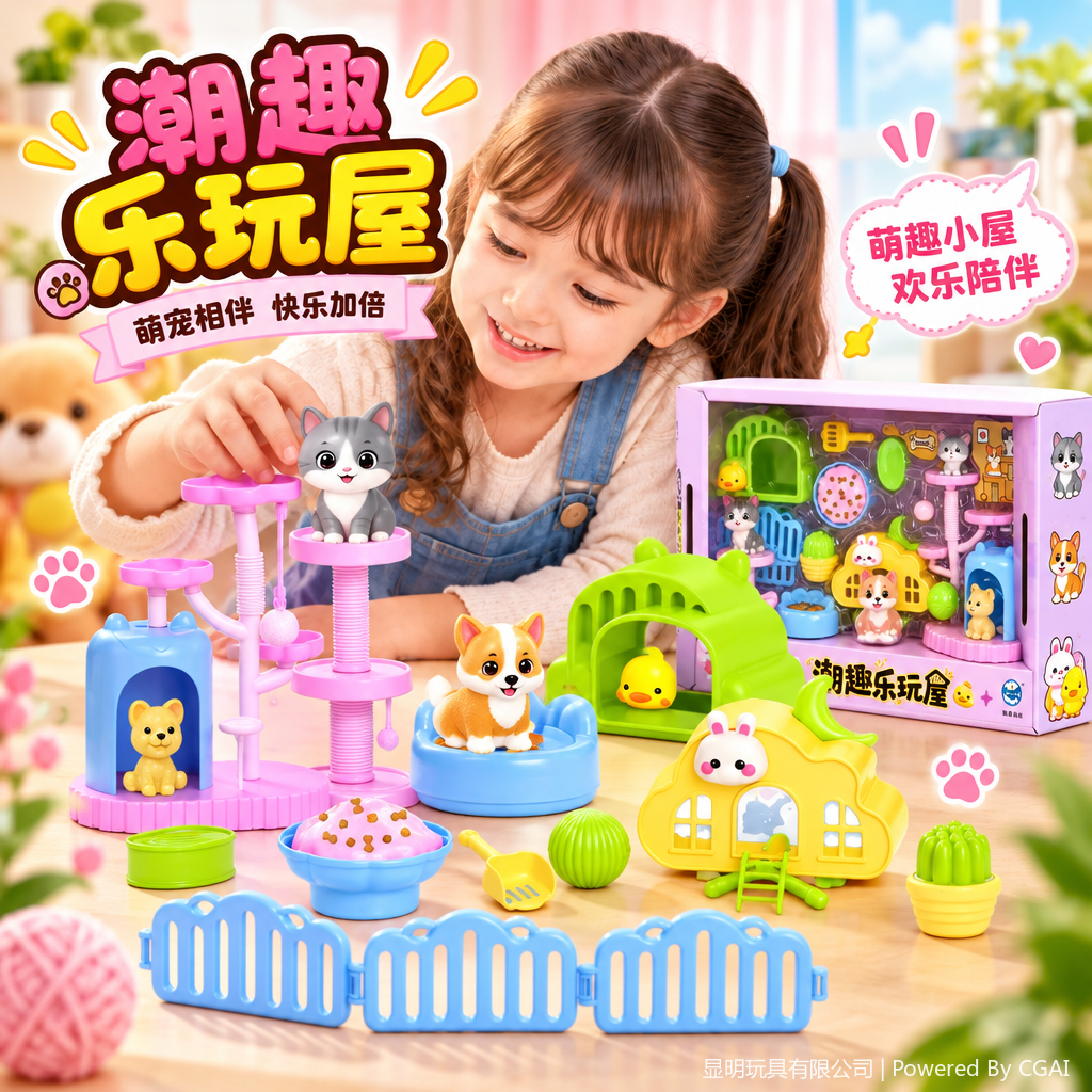 Trendy and Fun Playmates Stir Every moment - Children's pet-themed toy Set, Fun Interactive and educational early Childhood Toys Gift Box Specification image