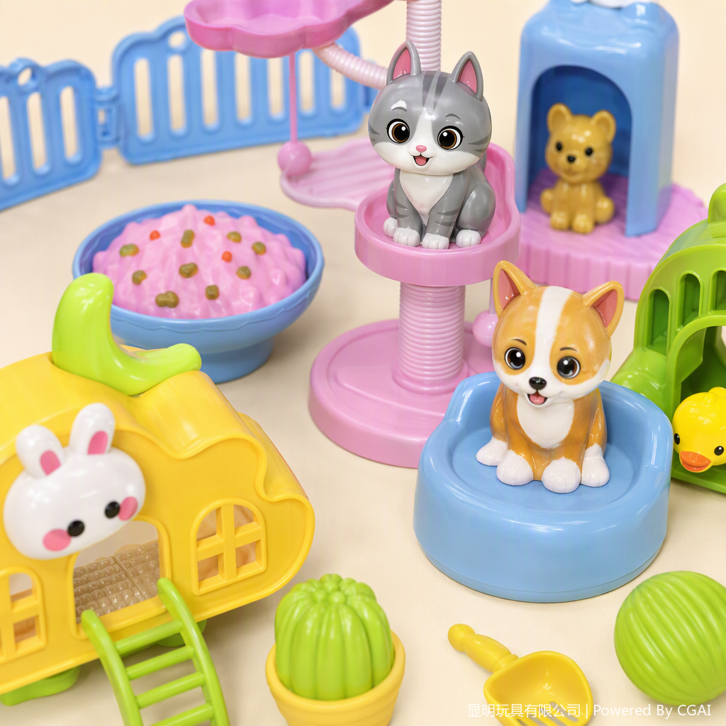 Trendy and Fun Playmates Stir Every moment - Children's pet-themed toy Set, Fun Interactive and educational early Childhood Toys Gift Box Application Scenario