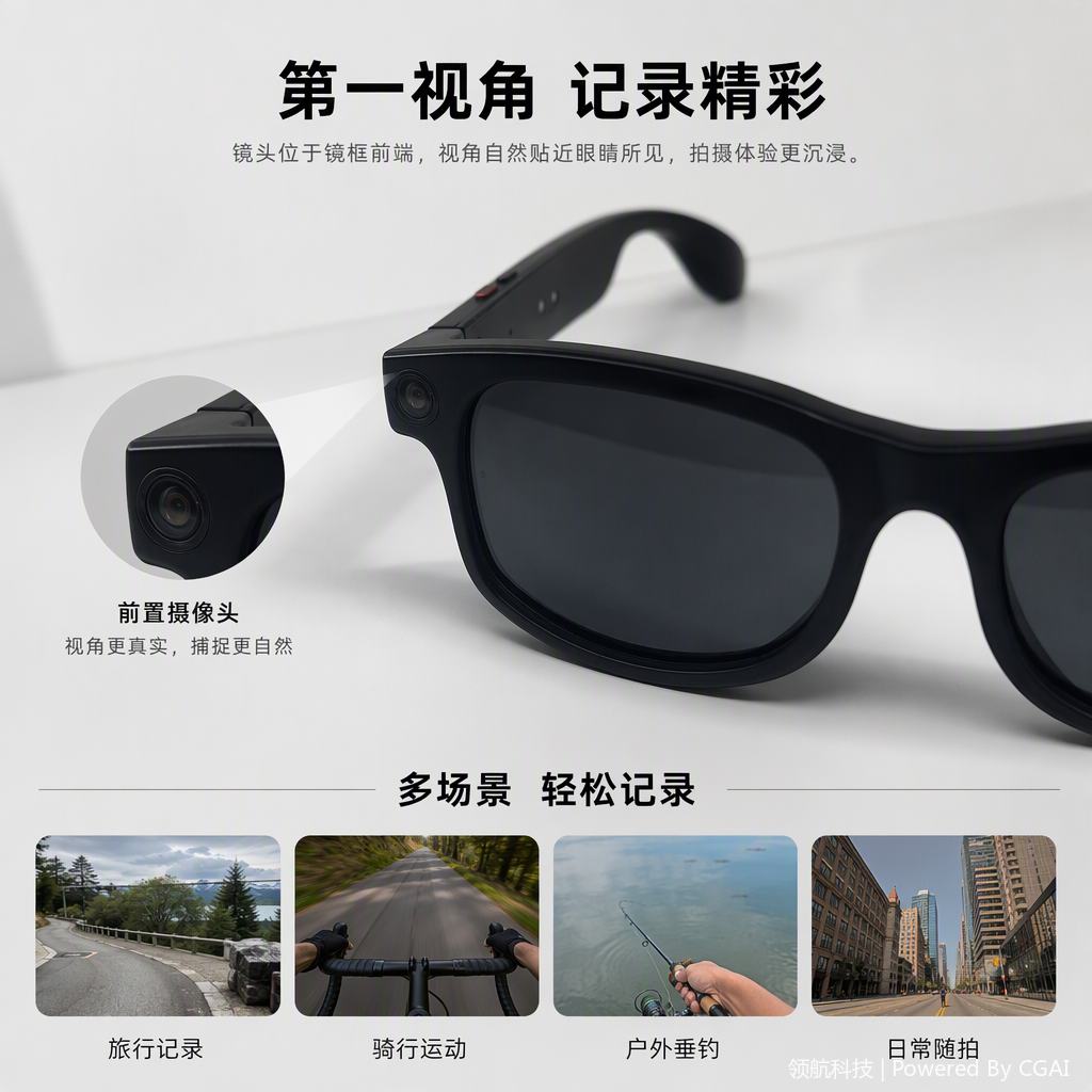 Gafas inteligentes multifunción pantalla hd conexión bluetooth accesorios digitales portátiles tendencia de moda gafas AI gafas inteligentes