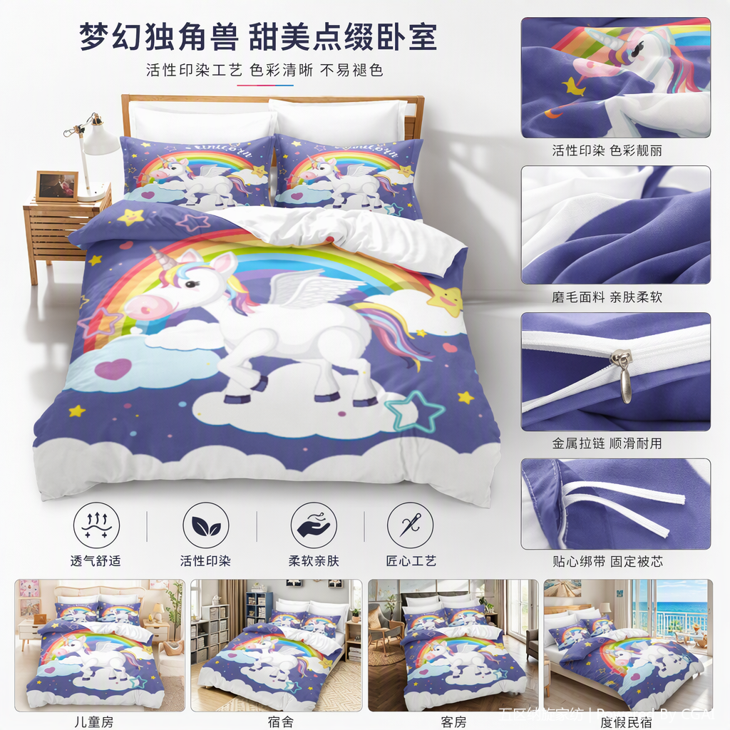 Wedding bedding set: Pure cotton thickened multi-piece set, wedding room bedroom bedding, festive wedding decoration set