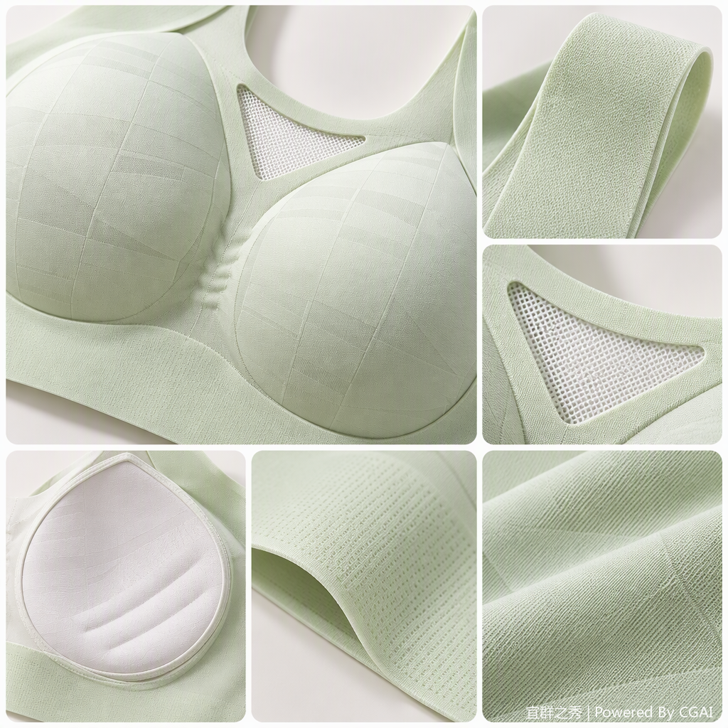 Cómodo y transpirable cuatro colores sin argolas ropa interior deportiva estiramiento cómodo sujetador deportivo para mujeres ligero y transpirable estilo conveniente para el grupo mostrar Specification image