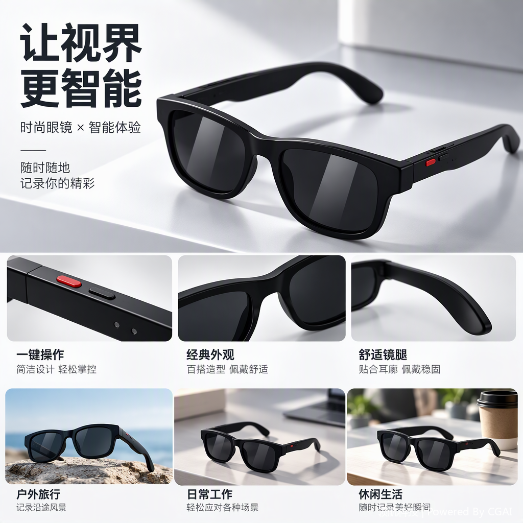 Gafas inteligentes multifunción pantalla hd conexión bluetooth adaptación ordenador digital accesorios moda tendencia