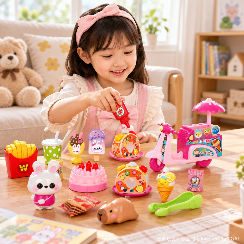Verano dulce hielo rango helado serie niños pasar casa juego de juguetes de la casa juguete de la cocina de la simulación divertido puzzle regalo de la enseñanza temprana details Picture