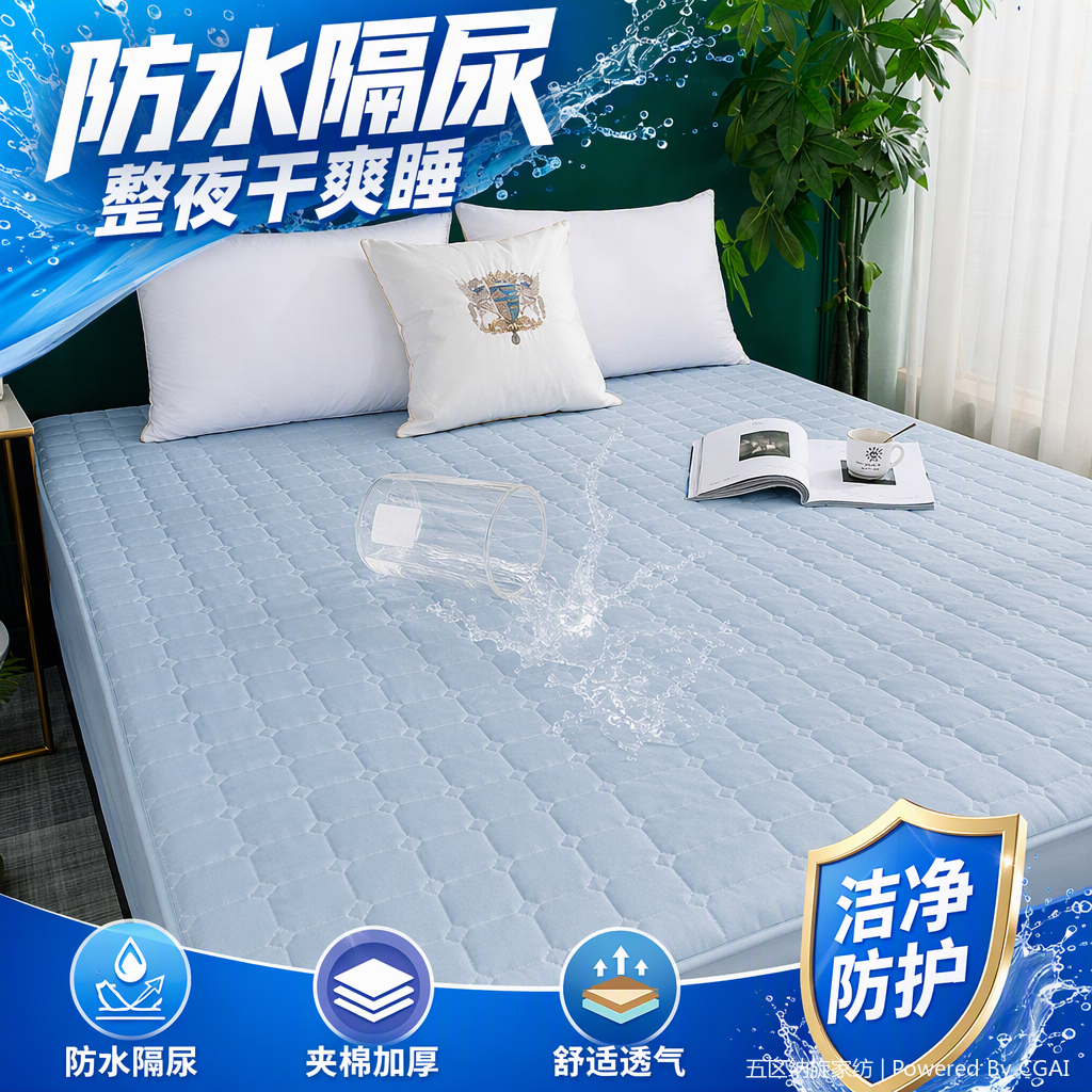 أغطية غطاء السرير مغطاة بأغطية كاملة من الفساتين المغطاة بقطعة قماش قطني نقي مغطاة بأغطية جديدة Specification image