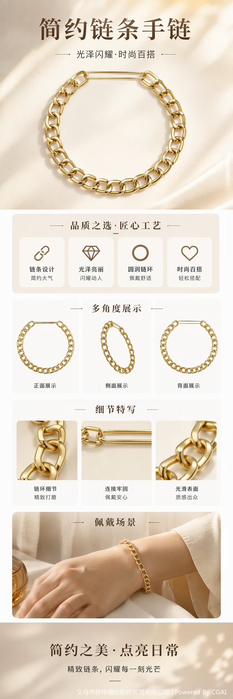 时尚金属环金色链条手提包简约百搭女包A2468潮流款式详情1