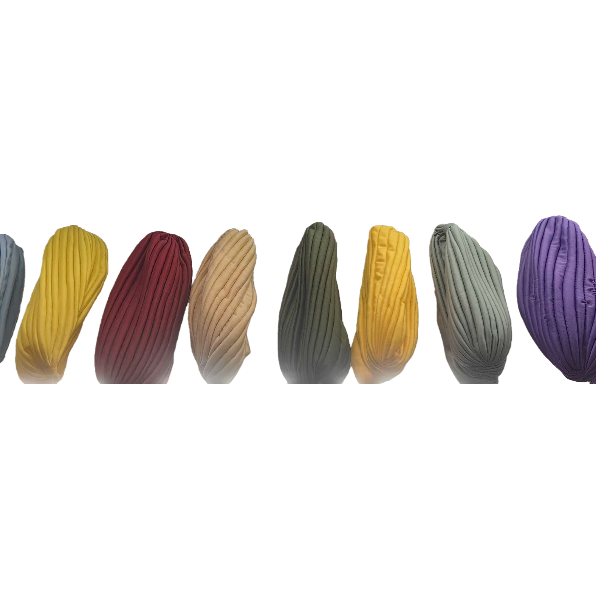 The colorful pleated fabric headscarf is a fashionable and versatile women's headwear accessory that provides sun protection and shade. It's a trendy style Item Picture