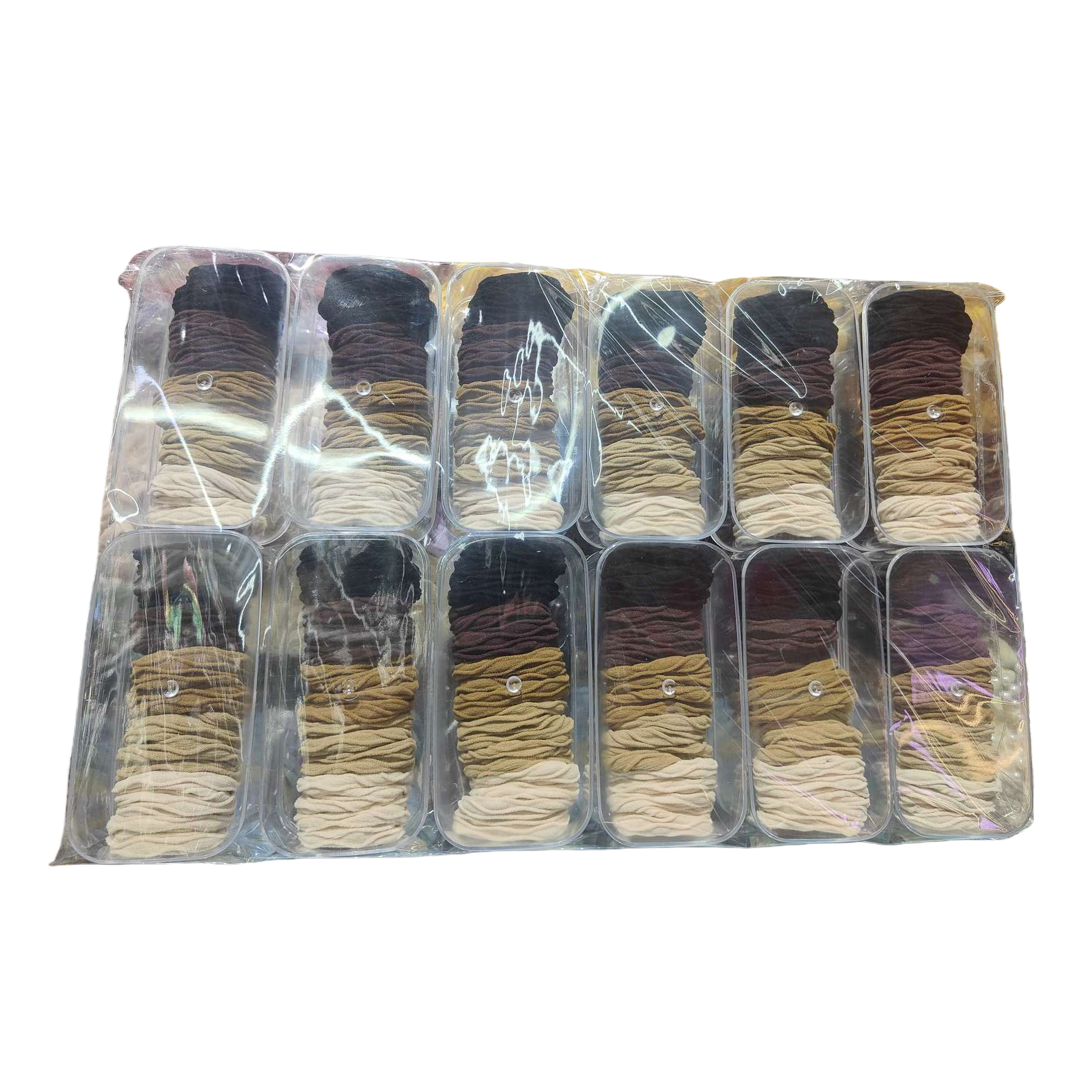 多色分层包装发圈柔软弹性发绳发饰发带多款可选时尚百搭装饰品白底实物图