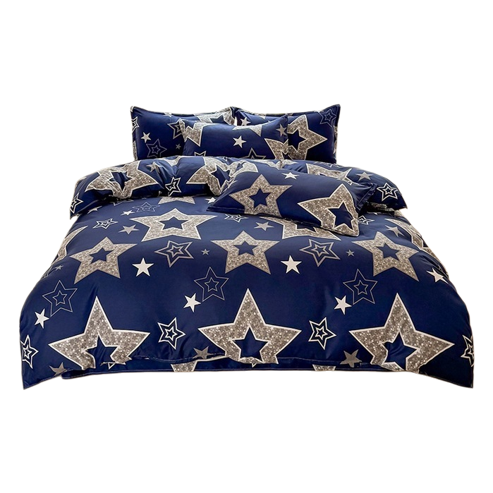 Factory wholesale cross-border foreign trade breathable skin-friendly frosted bed sheet style, bed hat style printed home textile set, wedding room bedroom all-cotton multi-piece set, wedding gift festive bedding set Item Picture