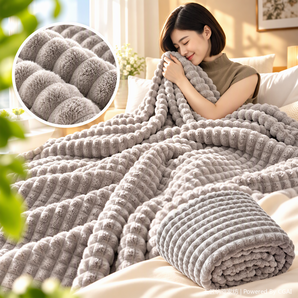 Manta blanda blanda engrosada manta térmica cubierta manta doméstica de invierno manta de cama cubierta multicolor opcional Specification image