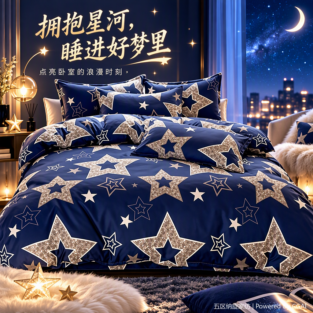 Factory wholesale cross-border foreign trade breathable skin-friendly frosted bed sheet style, bed hat style printed home textile set, wedding room bedroom all-cotton multi-piece set, wedding gift festive bedding set Specification image