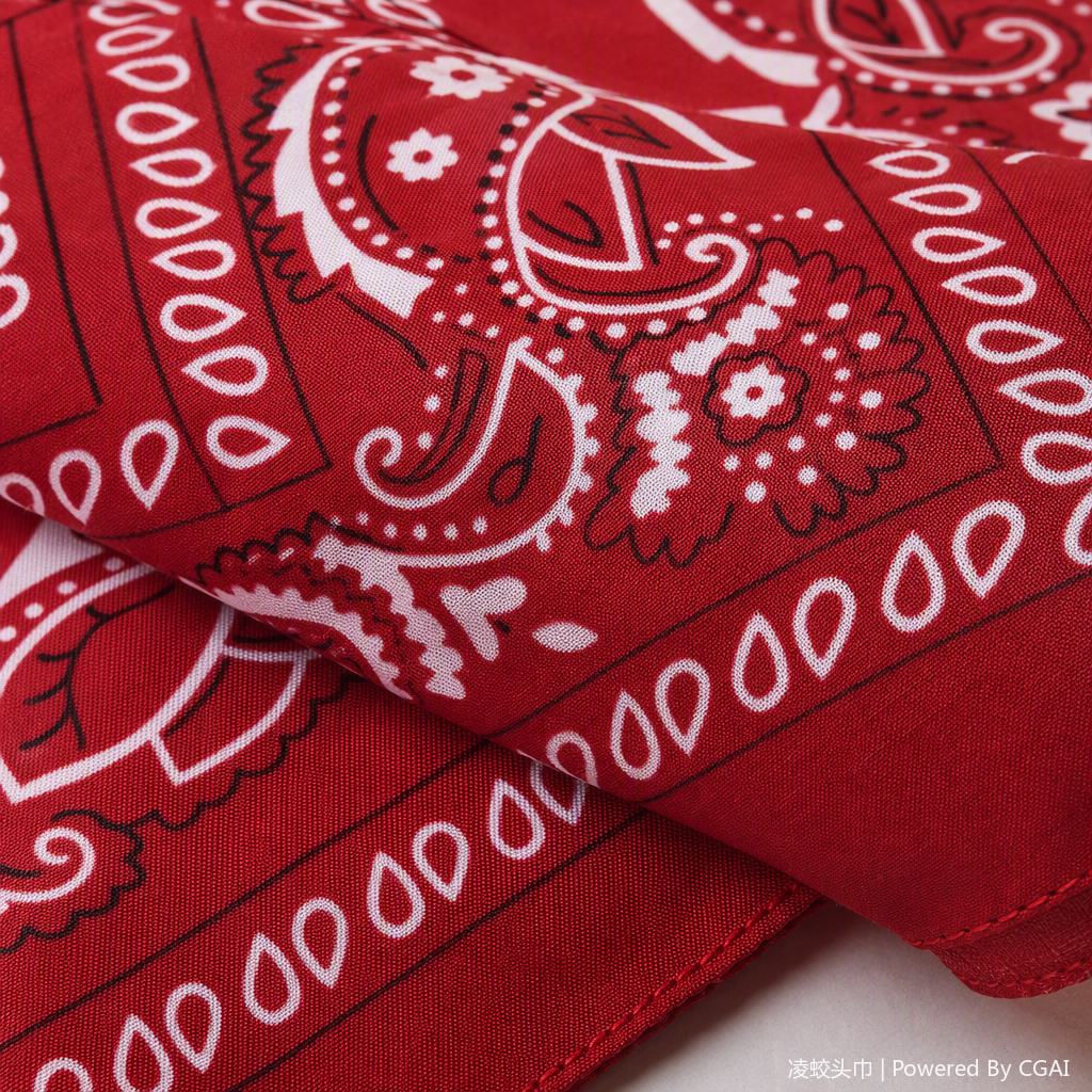 This fashionable red Paisley patterned handkerchief is versatile and multi-purpose. It is soft and comfortable, and can be given as a gift Application Scenario