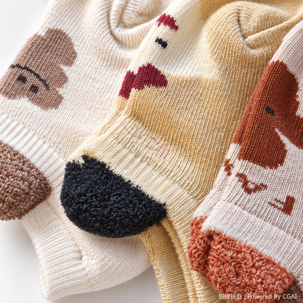 Cute cartoon pattern children's short socks, three-pair set, breathable and comfortable baby socks for spring and summer Application Scenario