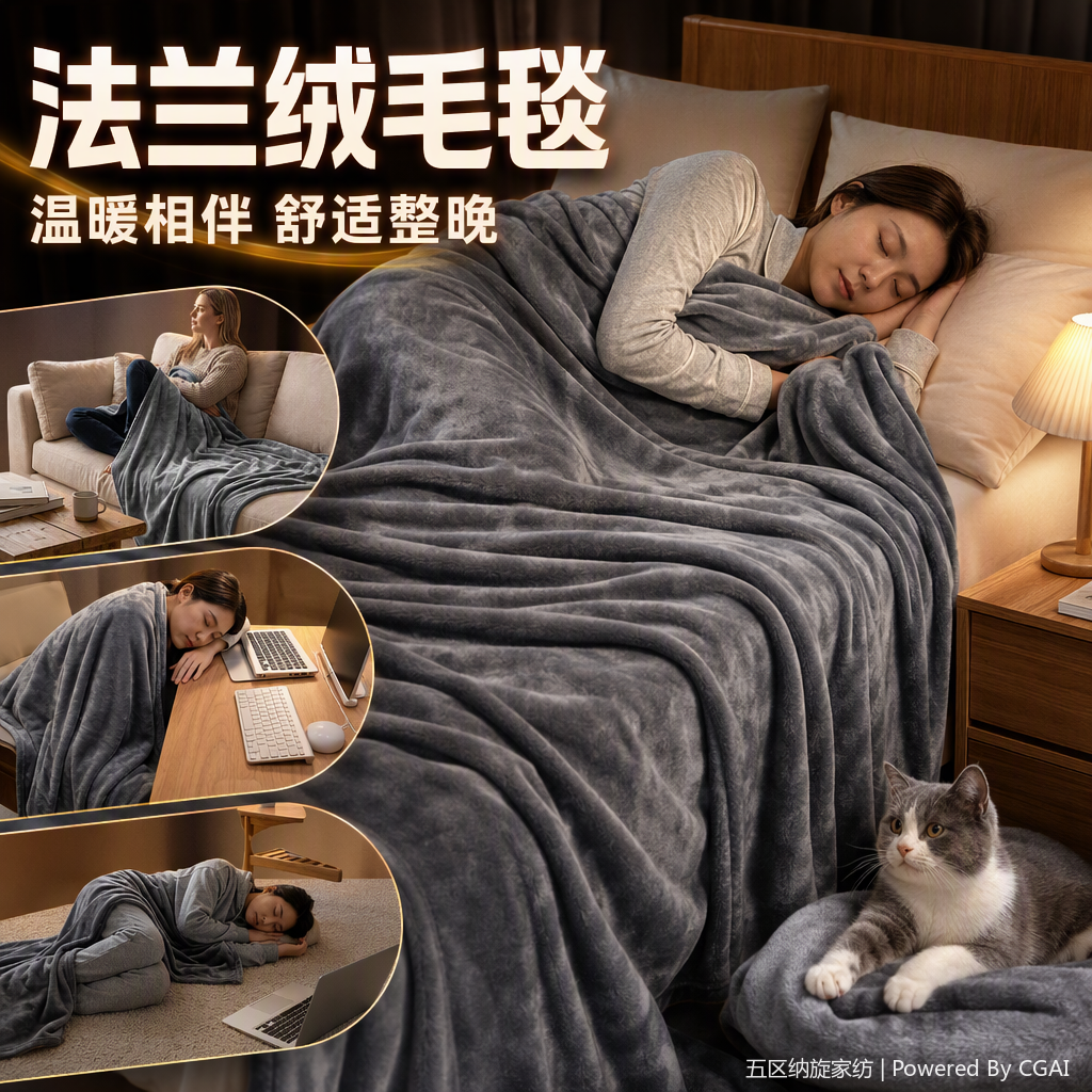 Manta de flanela suave engrosada cubierta de invierno cálida manta de cama sala de estar multicolor opcional Specification image
