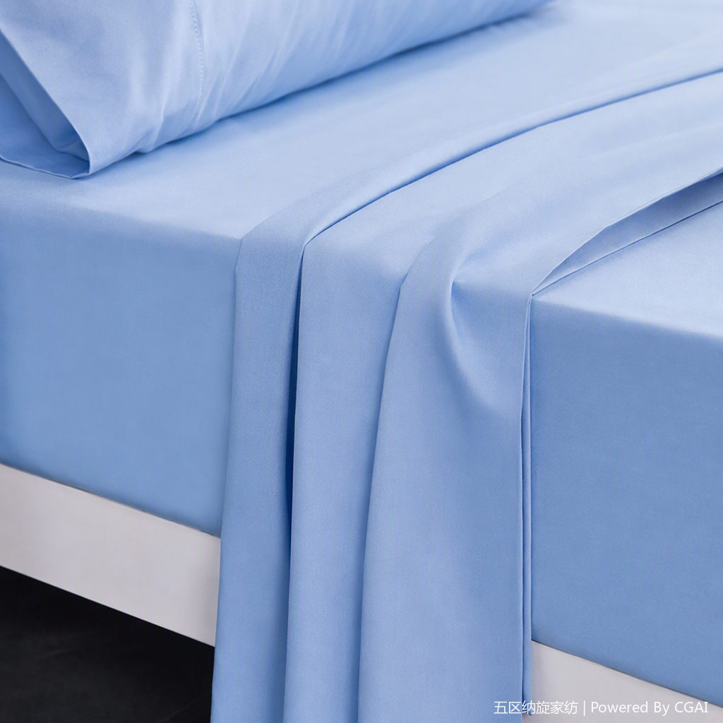Solid color simple four-piece bedding set, pure cotton bed sheet and quilt cover bedding set, bedroom home furnishing set Application Scenario