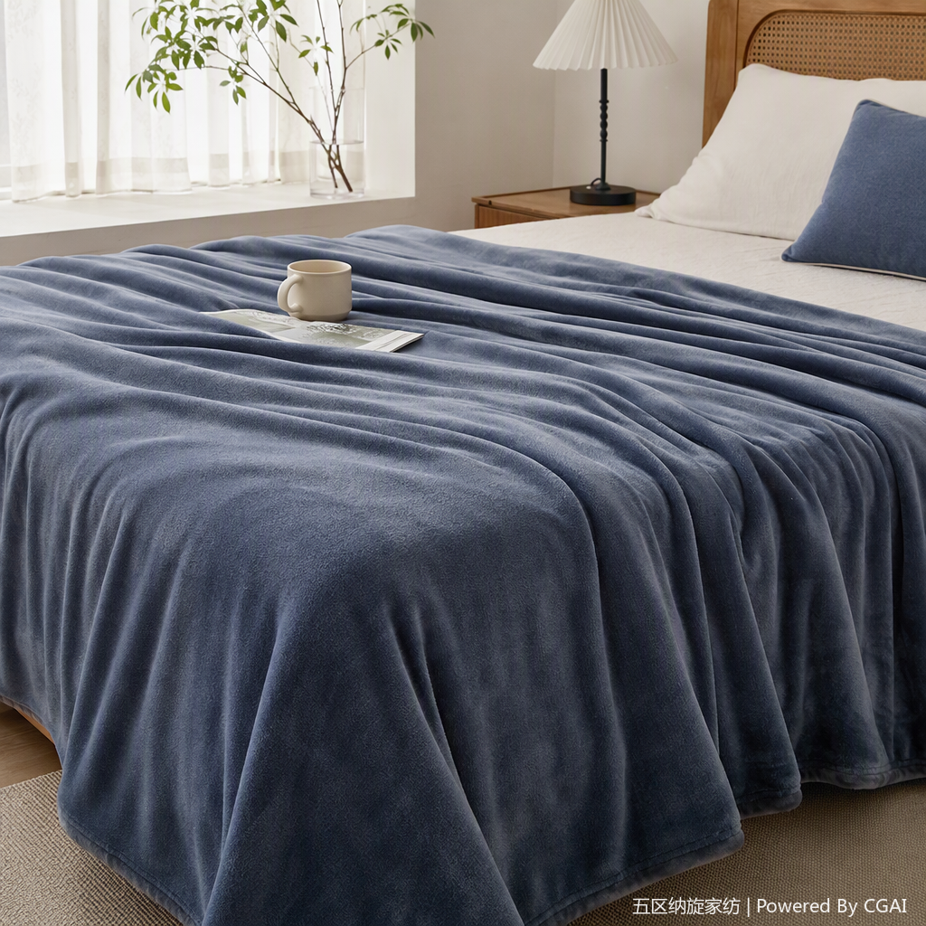 Soft suede blanket, thickened warm blanket, bed cover blanket, warm companion for home winter details Picture