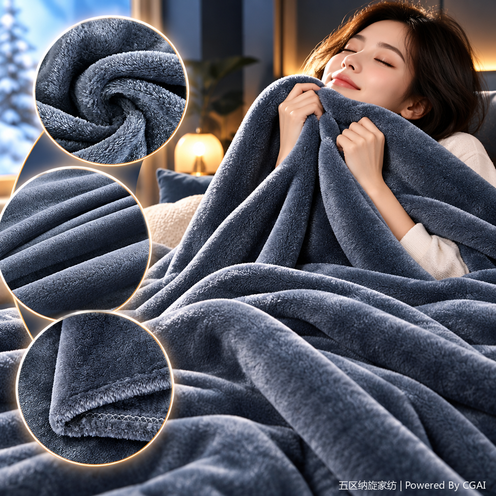 Soft suede blanket, thickened warm blanket, bed cover blanket, warm companion for home winter Specification image