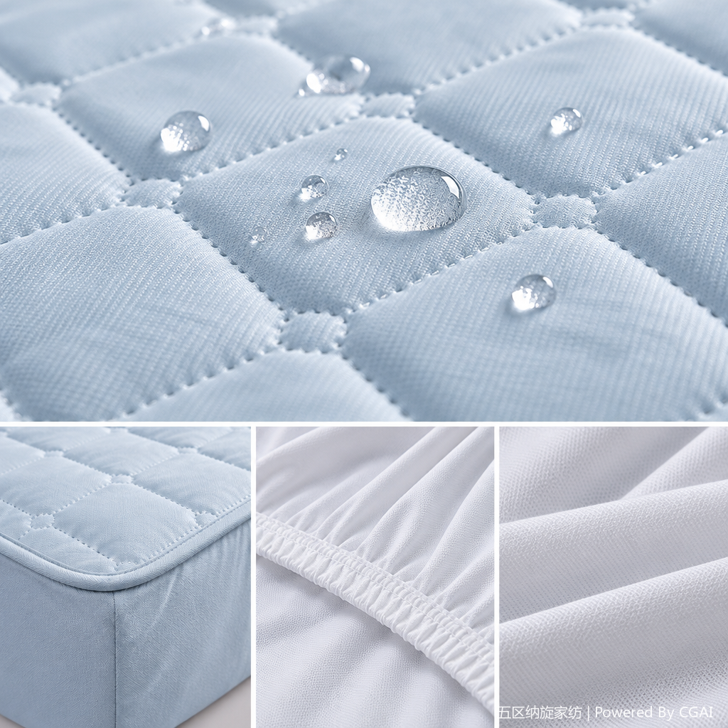 Cross-border Amazon frosted diaper pad, mattress protection cover, washed cotton with cotton lining, bed cover, full package waterproof, bed cover, diaper pad, waterproof and leak-proof, baby training supplies, mother and baby products, bedding and clothing accessories Application Scenario