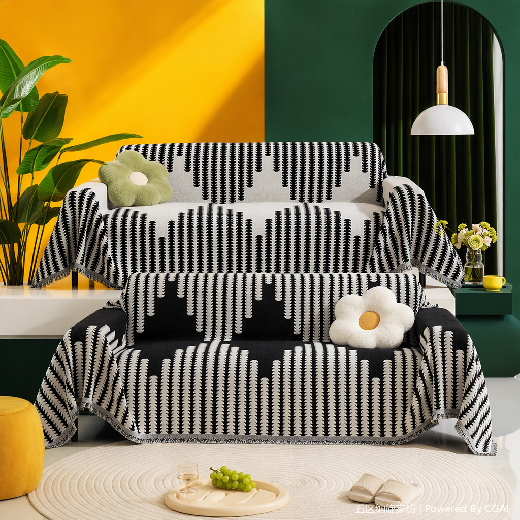 Multi-functional anti-slip sofa cushion, best-selling cross-border sofa towel, modern and simple sofa cover fabric, Chenille all-season universal sofa cover, sofa cover blanket price set, home fabric sofa towel, sofa cover protective cover, wear-resistant, breathable and comfortable Specification image