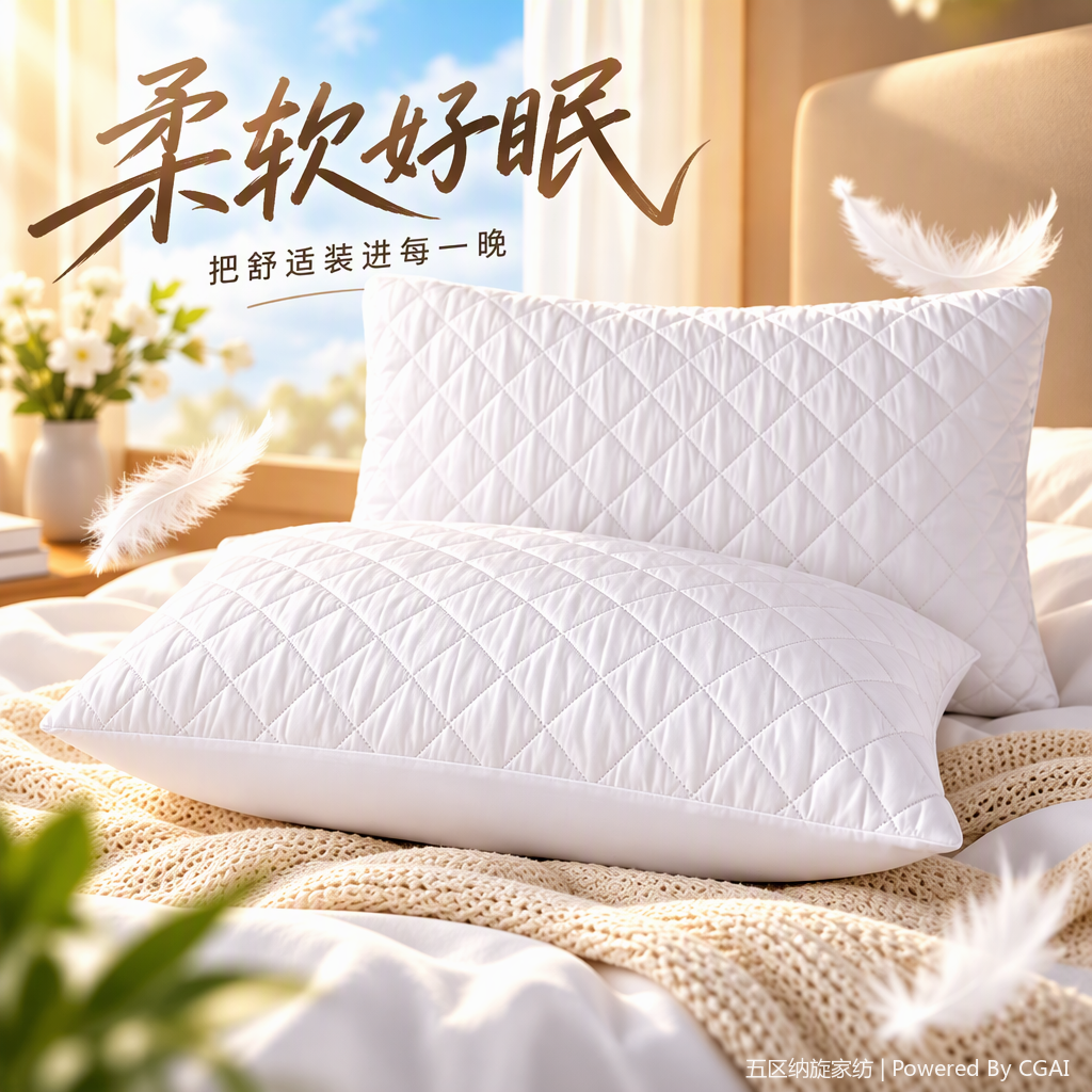 Solid color versatile hotel and family thickened brushed fabric with cotton lining, ultrasonic waterproof pillowcase, pillowcase bedding, solid color soft, breathable, dust-proof, antibacterial, hygienic and convenient sleep products Specification image