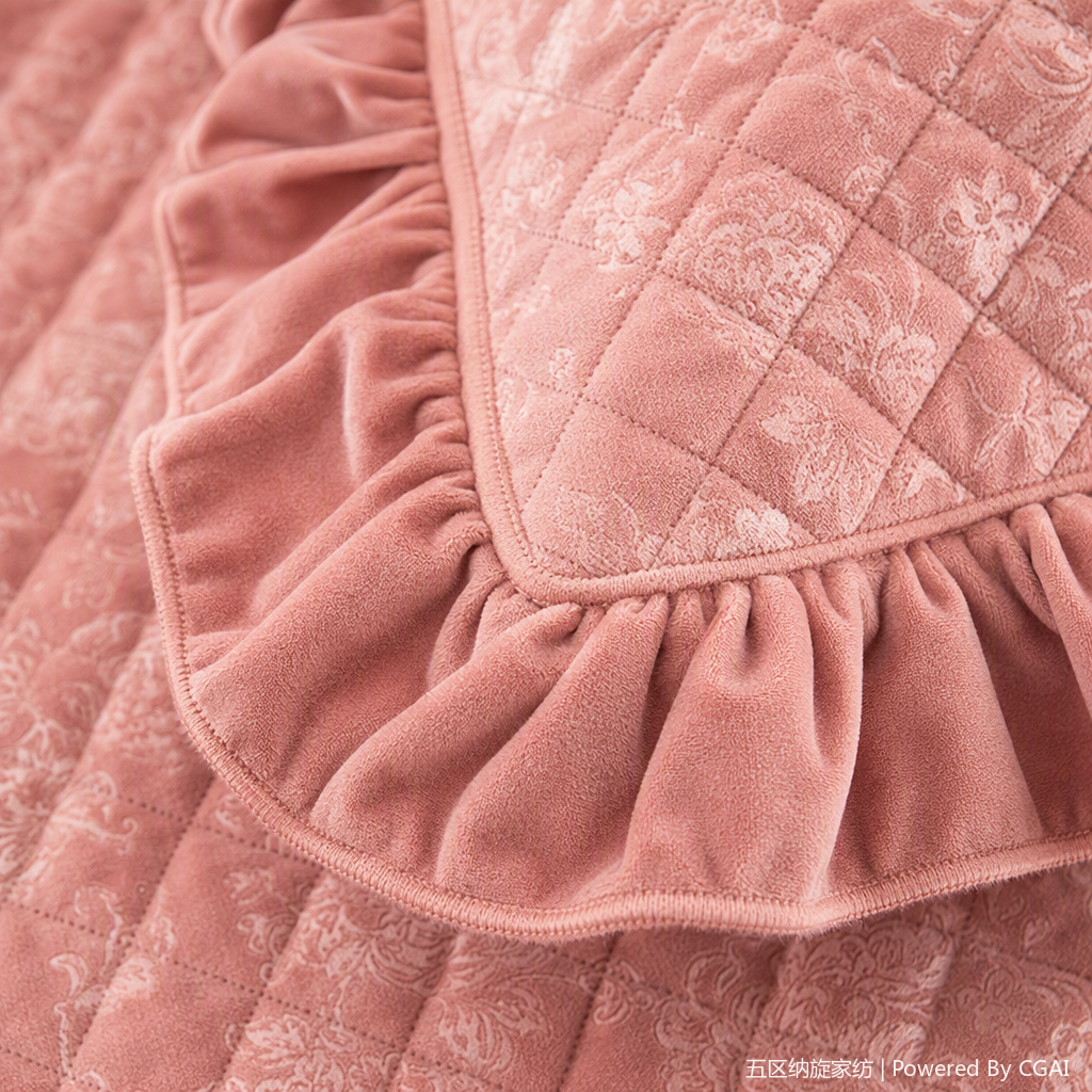 New lace embossed baby velvet jacquard cotton-padded single bed cover, single bed cover, single bed skirt, bed cover wholesale, comfortable quilted three-piece set, bedding set available in multiple colors, suitable for spring and autumn, soft and warm Application Scenario