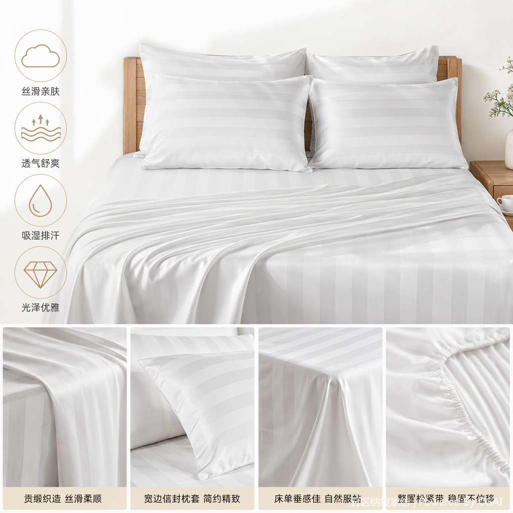 Warm solid-color waterproof bed covers, Amazon dust covers, moisture-proof bed covers, Simmons cotton-padded mattress protective covers, wholesale bedding, simple and comfortable all-cotton bed sheets and duvet covers, bedding sets, home bedroom decoration