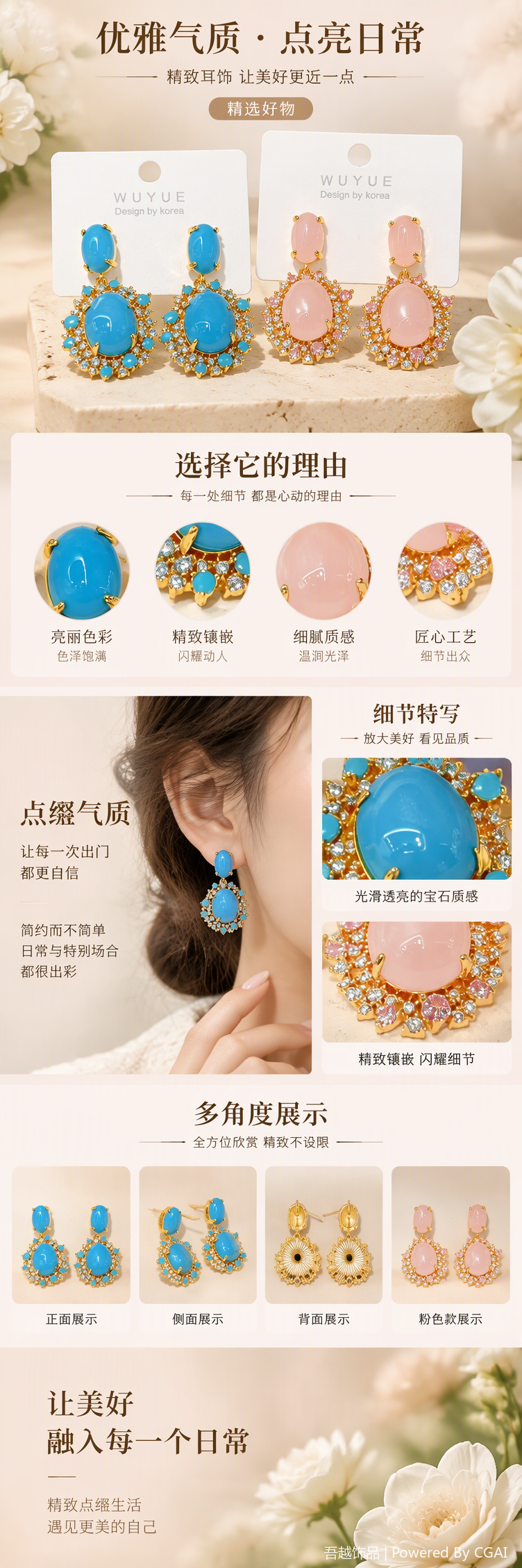 时尚简约金属流苏耳环女气质百搭耳饰潮流耳坠耳饰品配饰女款详情1