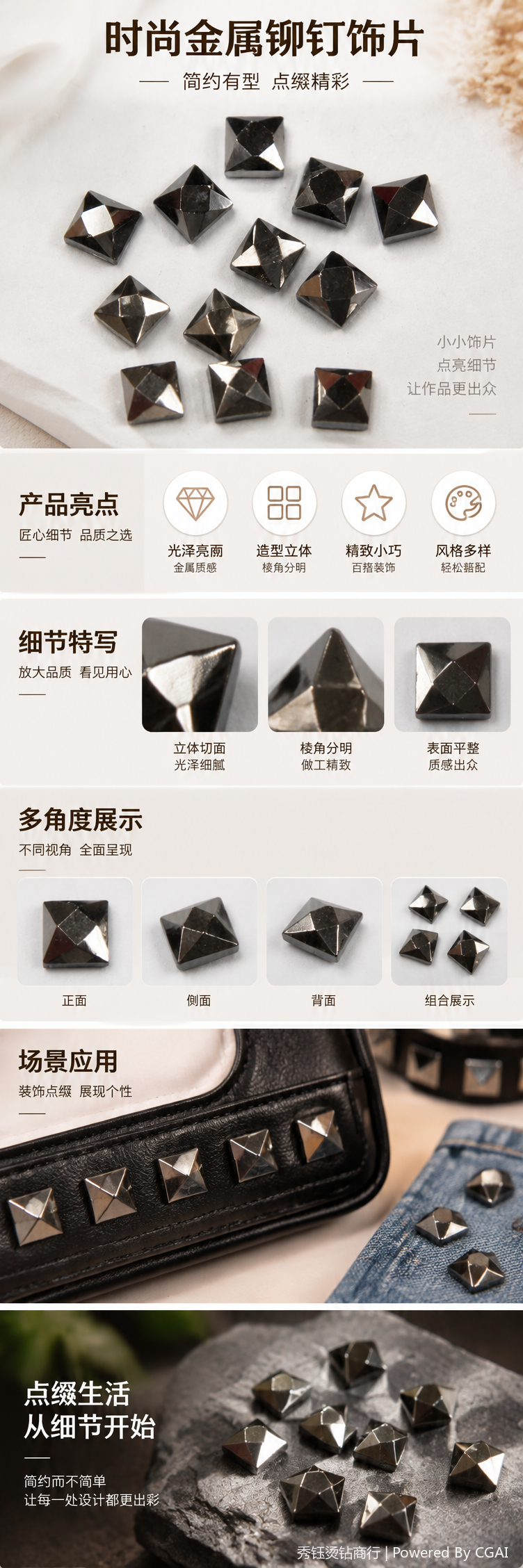 创意烫图烫钻平底烫钻SS12TPU烫画标鞋花饰品花装饰配件详情1