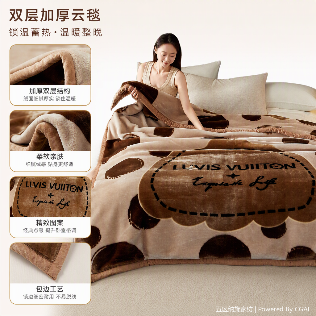 In stock, there are thickened and warm Lacherre blankets, winter blankets, bed sheets and cover blankets available in multiple colors for home use. Comfortable and soft, with a wide variety of styles. Soft suede blankets, thickened and warm, home cover blankets, winter blankets and bed sheets available in multiple colors