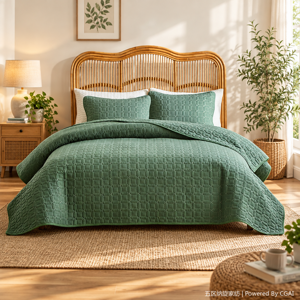 Color sólido color ultrasónico nuevo comercio exterior transfronterizo cubierta de cama diagonal cuadrada conjunto de tres piezas edredón exterior delgado ropa de cama multicolor opcional combinación de cama suave y transpirable details Picture