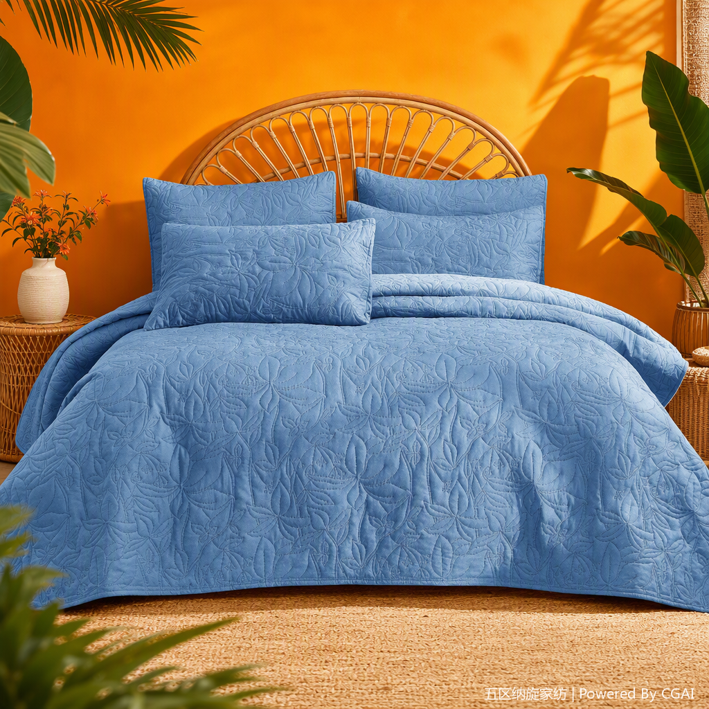 Color sólido color ultrasónico tinte pulido clip de algodón cubierta de cama fina acolchado cálido conjunto de tres piezas conjunto de textiles para el hogar conjunto de cama de algodón estilo primavera/otoño multicolor opcional cómodo y duradero Specification image