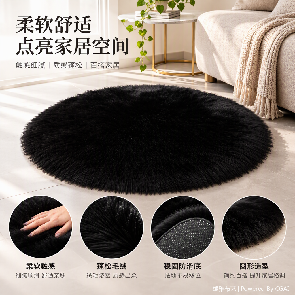 The warm home floor mat carpet is anti-slip and wear-resistant. The living room and bedroom floor MATS are soft and comfortable, with multiple colors to choose from