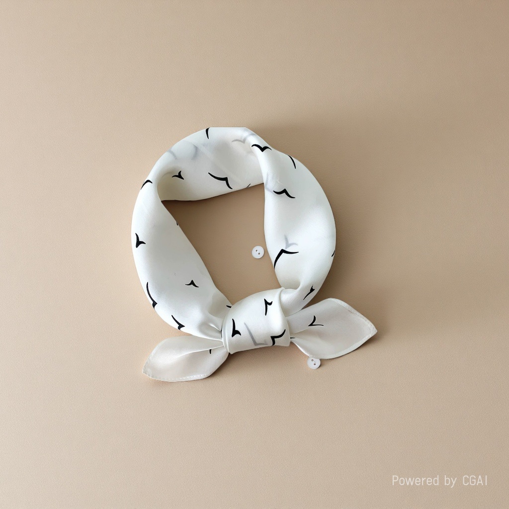 The 70 silk scarf square scarf exudes a sense of high-end Korean fashion and is versatile. It features a professional faux silk small neckerchief and a retro printed silk scarf for women details Picture