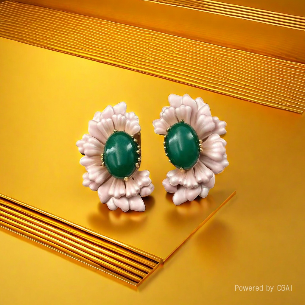 【SUGEBEINI】 Retro Flower Stud Earrings - Spring Flower Language. Retro flower-like style stud earrings ZEH00050 details Picture