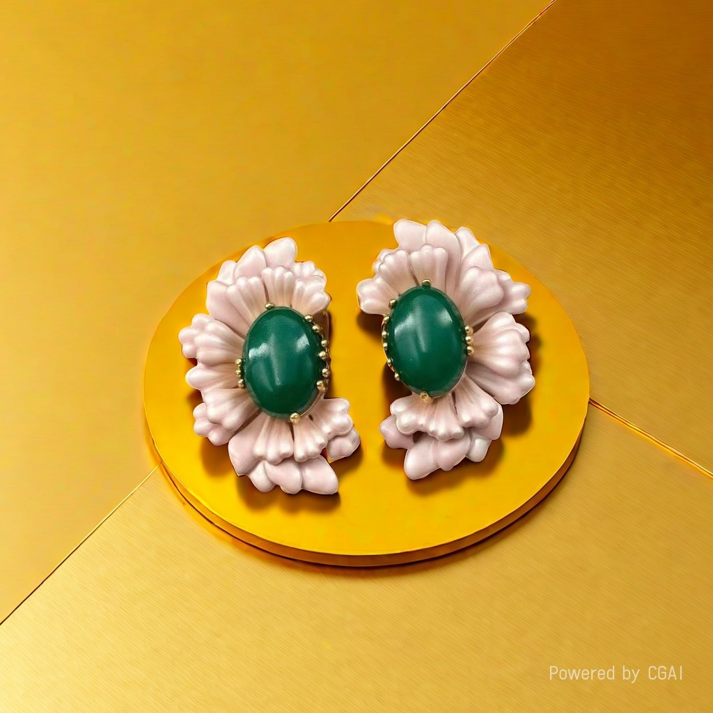 【SUGEBEINI】 Retro Flower Stud Earrings - Spring Flower Language. Retro flower-like style stud earrings ZEH00050 Specification image