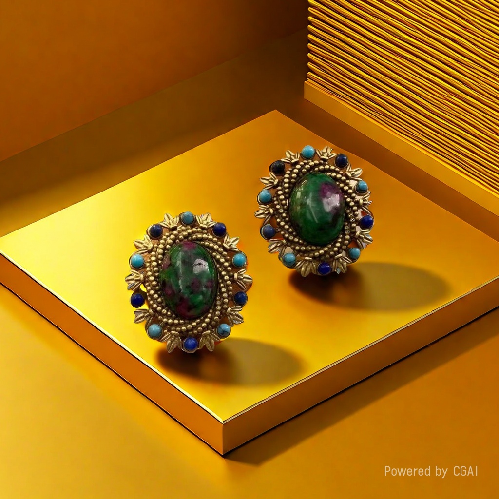 【SUGEBEINI】 Retro court-style stud earrings, French retro classic stud earrings ZEH00052 Specification image