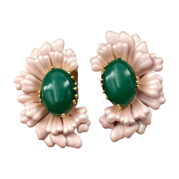 【SUGEBEINI】 Retro Flower Stud Earrings - Spring Flower Language. Retro flower-like style stud earrings ZEH00050 Item Picture