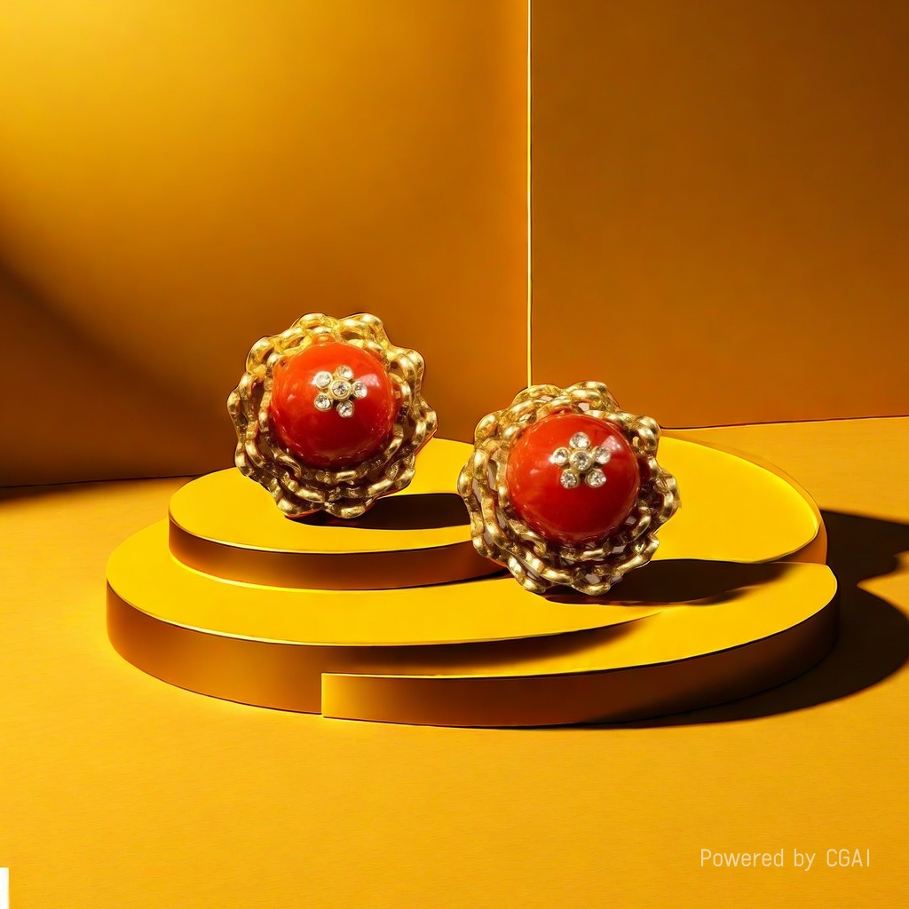 【SUGEBEINI】 French court style zirconium stud earrings, gold woven retro stud earrings ZEH00066 pic 4