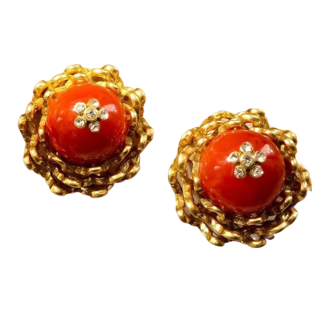 【SUGEBEINI】 French court style zirconium stud earrings, gold woven retro stud earrings ZEH00066 pic 5
