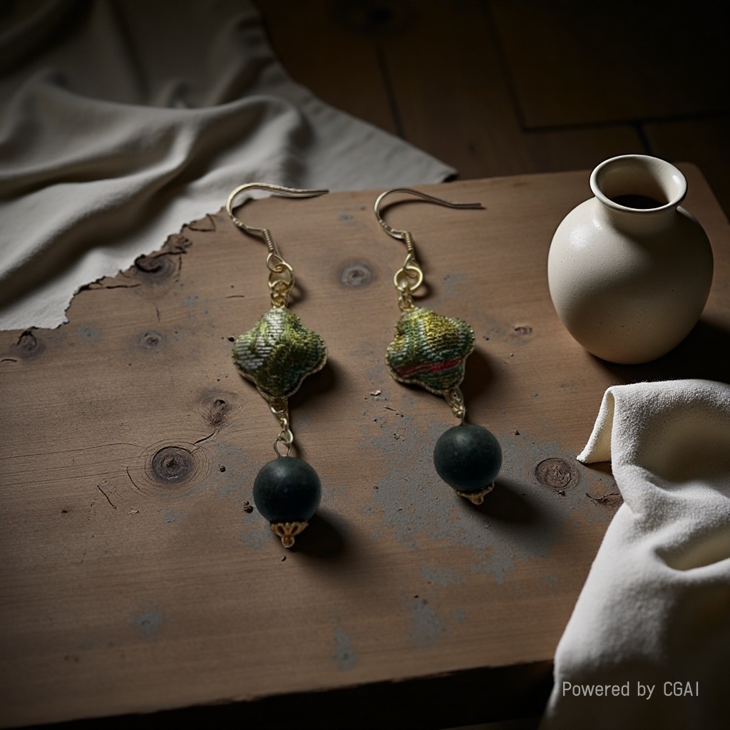 糖唐堂合香珠薰衣草合香珠耳环