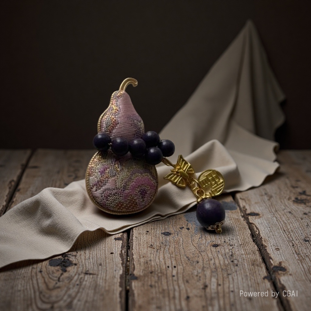 Tang Tang He Xiang Zhu Purple Qi He Xiang Zhu Brooch Application Scenario