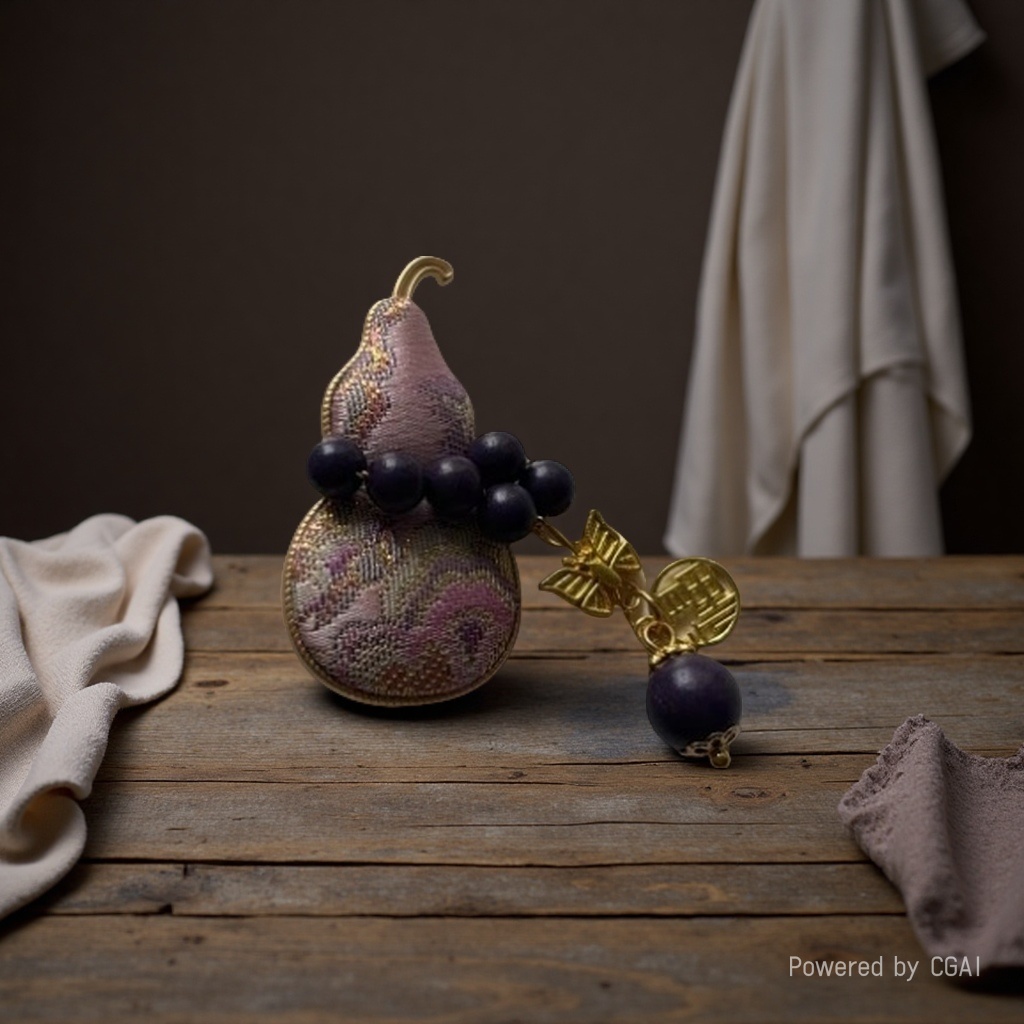 Tang Tang He Xiang Zhu Purple Qi He Xiang Zhu Brooch Specification image